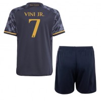 Real Madrid Vinicius Junior #7 Gostujuci Dres za djecu 2023-24 Kratak Rukav (+ Kratke hlače)